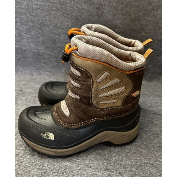 The North Face Winter Snow Boots Youth 2 Garcons Brown Insulation Round Toe - Picture 4 of 10